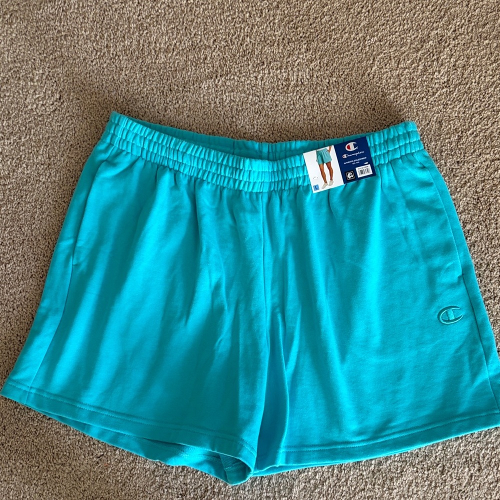 Champion Women's Teal/Turquoise Athletic Shorts NWT size L